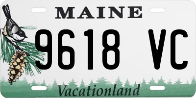 ME license plate 9618VC