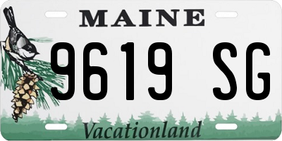 ME license plate 9619SG