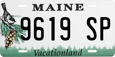 ME license plate 9619SP