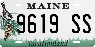 ME license plate 9619SS