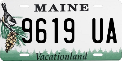 ME license plate 9619UA