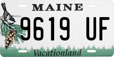 ME license plate 9619UF