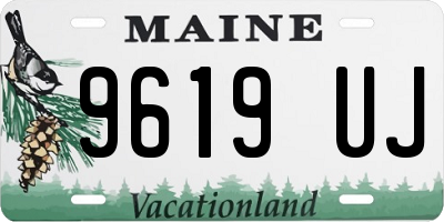 ME license plate 9619UJ