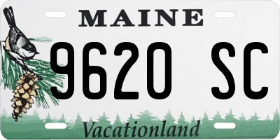 ME license plate 9620SC