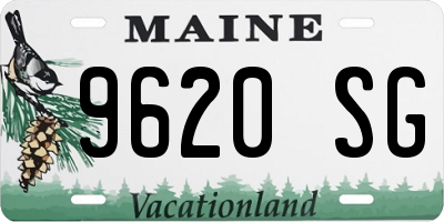 ME license plate 9620SG