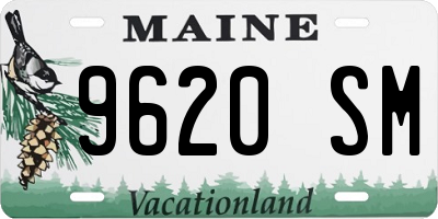 ME license plate 9620SM