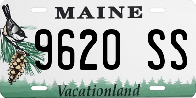 ME license plate 9620SS