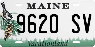 ME license plate 9620SV