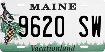 ME license plate 9620SW