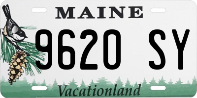 ME license plate 9620SY