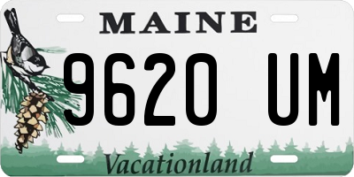 ME license plate 9620UM