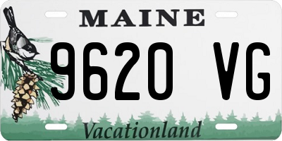 ME license plate 9620VG