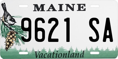 ME license plate 9621SA