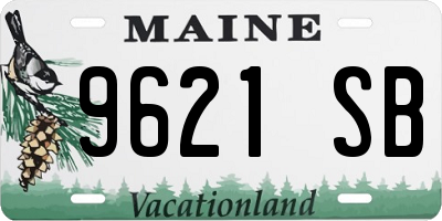 ME license plate 9621SB