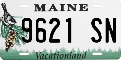 ME license plate 9621SN