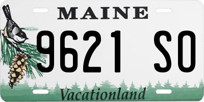 ME license plate 9621SO