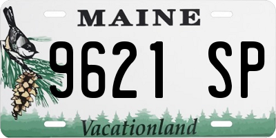 ME license plate 9621SP
