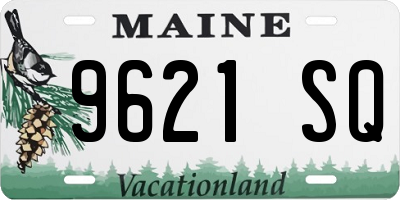 ME license plate 9621SQ