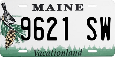 ME license plate 9621SW