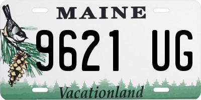 ME license plate 9621UG
