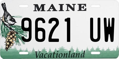 ME license plate 9621UW