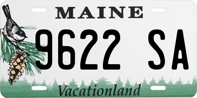 ME license plate 9622SA