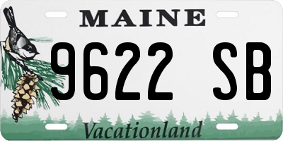 ME license plate 9622SB