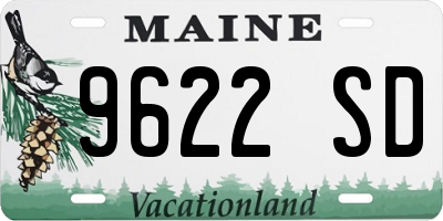 ME license plate 9622SD