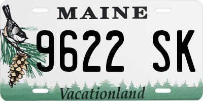 ME license plate 9622SK