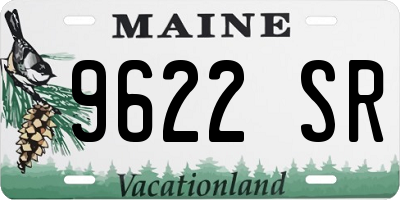 ME license plate 9622SR
