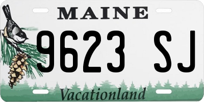 ME license plate 9623SJ