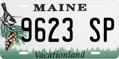 ME license plate 9623SP