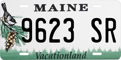 ME license plate 9623SR