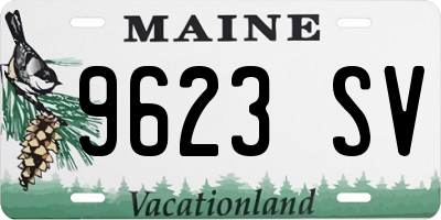 ME license plate 9623SV
