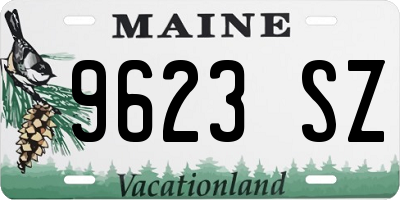 ME license plate 9623SZ