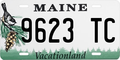 ME license plate 9623TC