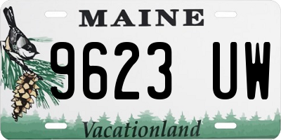 ME license plate 9623UW