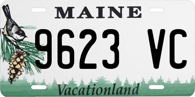 ME license plate 9623VC