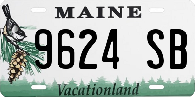 ME license plate 9624SB