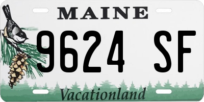 ME license plate 9624SF