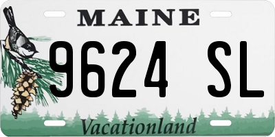 ME license plate 9624SL