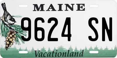 ME license plate 9624SN