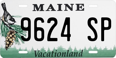 ME license plate 9624SP