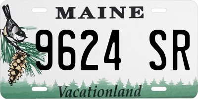 ME license plate 9624SR
