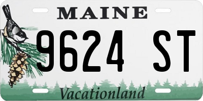 ME license plate 9624ST