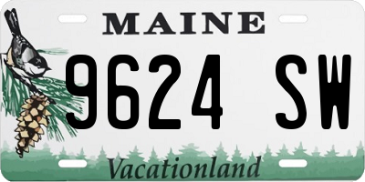 ME license plate 9624SW