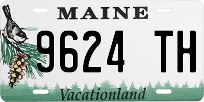 ME license plate 9624TH