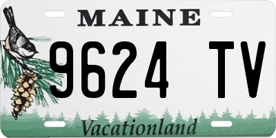 ME license plate 9624TV