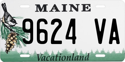 ME license plate 9624VA