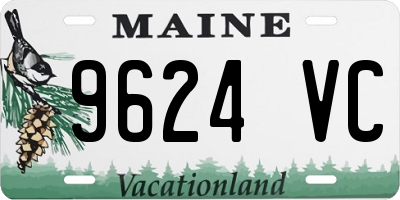 ME license plate 9624VC